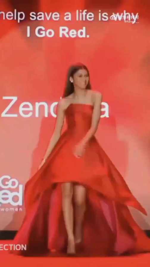 Zendaya is wearing a red dress, like a walking rose short MP4 video