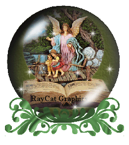 Crystal ball, angels protect children GIF