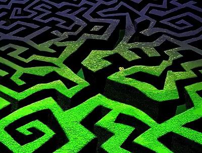 The green maze in Alice in Wonderland