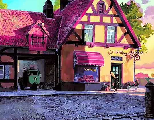 Houses from Ghibli movies GIF