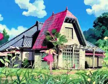 fairy tale colored house short MP4 video