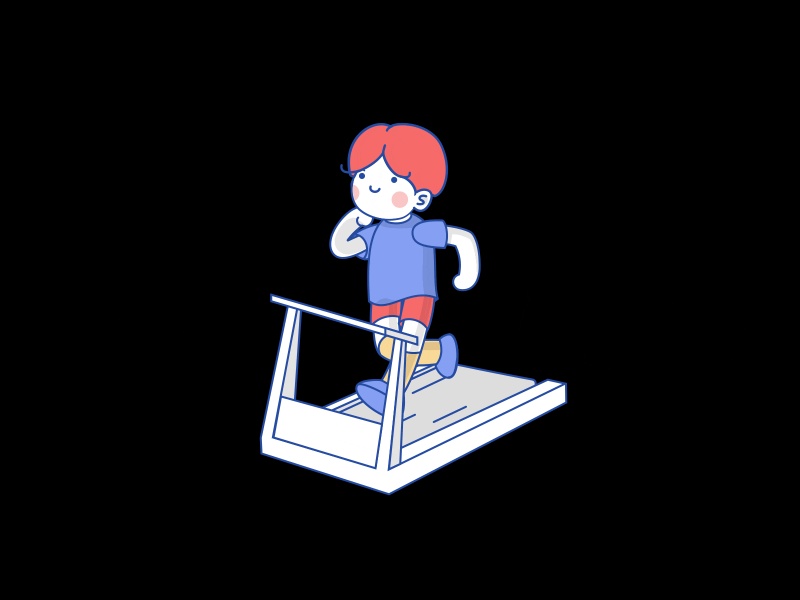 Cartoon treadmill GIF