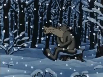 Frozen wolf GIF