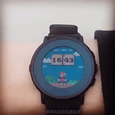 Mario watch GIF