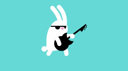 Rabbit guitar GIF