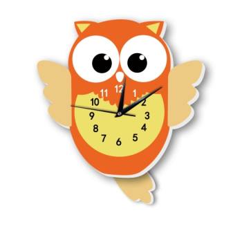 cartoon owl wall clock GIF