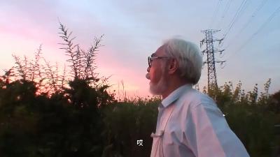 Sunset scene from Hayao Miyazaki's movie