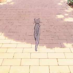 cat walking, The Cat Returns short MP4 video