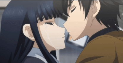 GIF anime kiss x - animated GIF on GIFER