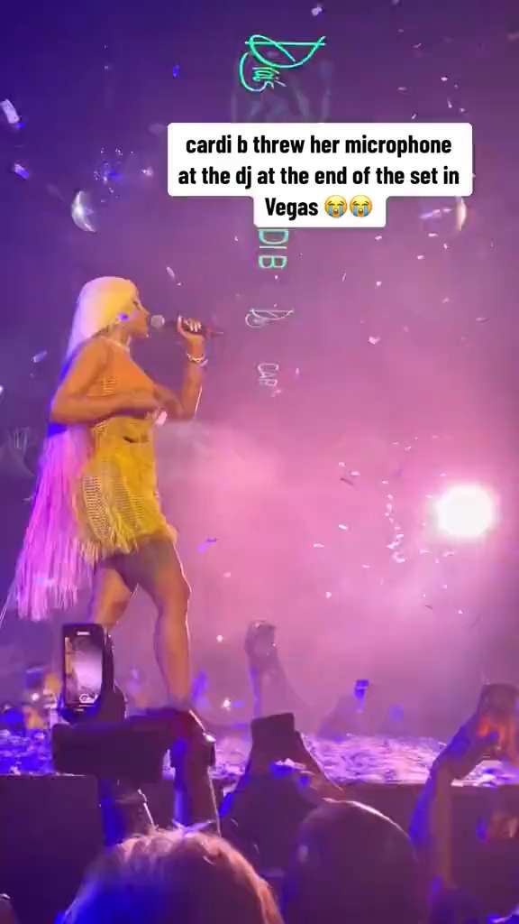 Cardi B Slams Microphone at DJ Who Disrupted Her Music