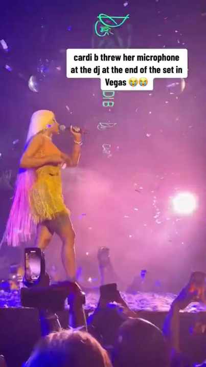 Cardi B Slams Microphone at DJ Who Disrupted Her Music short MP4 video