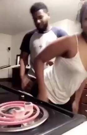 Flirting in the kitchen is dangerous short MP4 video