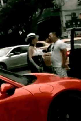 They slapped each other, and a hat got knocked off. short MP4 video