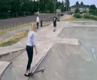 Skateboard-Girl GIF