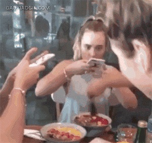 Take pictures before dinner GIF