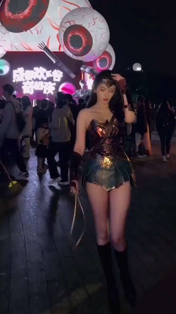 Cos Wonder Woman & Monk Pig, Halloween 2023, Shanghai