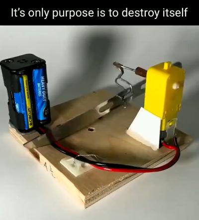 It's only purpose is to destroy itself GIF