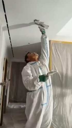 How to white wash a ceiling short MP4 video