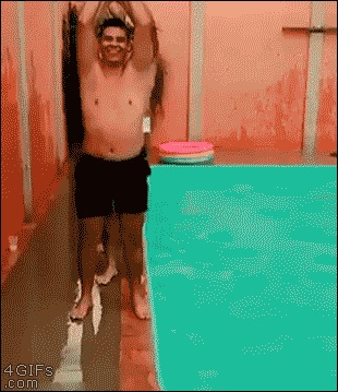 jump in the pool GIF