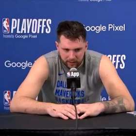 Luka Doncic press conference interrupted by an indescribable sound short MP4 video