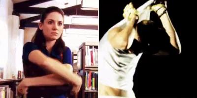 Men and women take off their T‑shirts in different ways.
