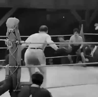 Charlie Chaplin‑City Lights boxing scene from the movie