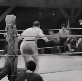 Charlie Chaplin‑City Lights boxing scene from the movie short MP4 video