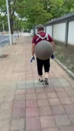 Somersault while carrying a balloon short MP4 video
