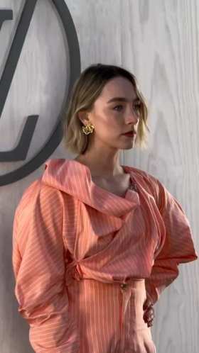 Saoirse Ronan appeared at the LV show at Paris Fashion Week​ short MP4 video