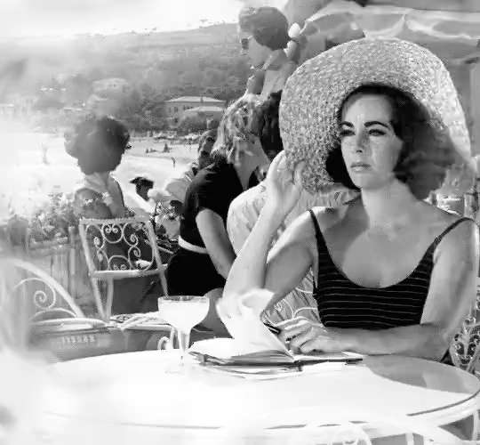 Elizabeth Taylor looks into the distance
