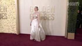 Elle Fanning appears at the 2024 Golden Globe Awards short MP4 video