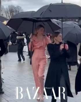 Saoirse Ronan holding an umbrella short MP4 video