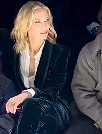 The expression in Cate Blanchett's eyes