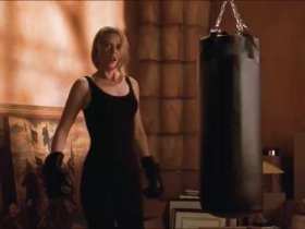 Nicole Kidman prepares to hit the sandbag short MP4 video