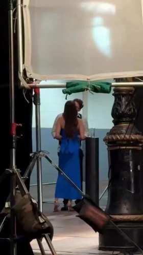 Dakota Johnson and Chris Evans hug and kiss short MP4 video