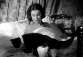 Vivien Leigh and cat, Sidewalks of London, 1938 II GIF