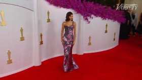 Zendaya appears on the red carpet of the 96th Academy Awards in 2024 short MP4 video