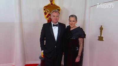Christopher Nolan & Emma Thomas appear on the red carpet of the 96th Academy Awards 2024