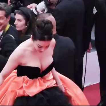 Chinese female stars on the red carpet at the Cannes Film Festival short MP4 video