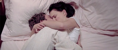 hug kiss in bed GIF