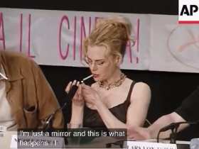 Nicole Kidman smoking in Cannes in 2003 short MP4 video