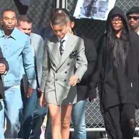 Zendaya wears a suit to attend Jimmy Kimmel Live short MP4 video