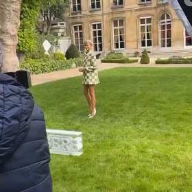 Zendaya Coleman photographed on the lawn in Paris short MP4 video