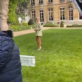 Zendaya Coleman photographed on the lawn in Paris short MP4 video