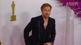 Ryan Gosling appears on the red carpet of the 96th Academy Awards in 2024 short MP4 video