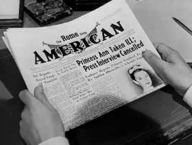 Reading newspaper, Roman Holiday short MP4 video