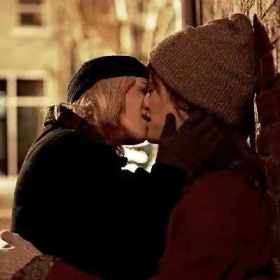 Happiest Season, hug kiss short MP4 video