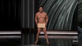 John Cena naked on stage to present the Best Costume Design Award short MP4 video