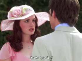 Anne Hathaway's kiss scene in "The Princess Diaries" short MP4 video