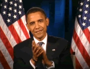 clapping, Barack Obama GIF